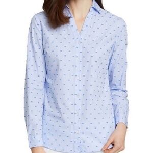 J. McLaughlin size S fawn blouse French blue Swiss
New with tags